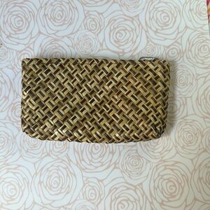 Small Zipper Purse Woven Bamboo